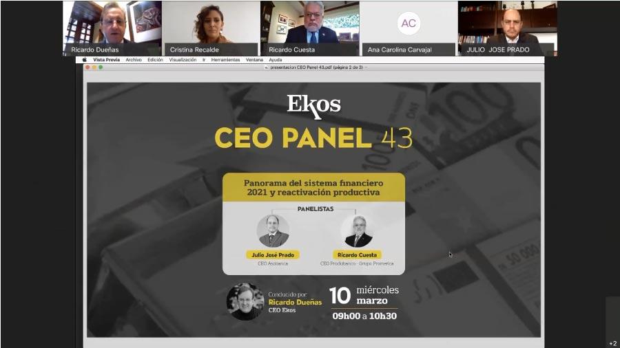 Ekos CEO Panel 43. Panorama del sistema financiero 2021 y reactivación productiva