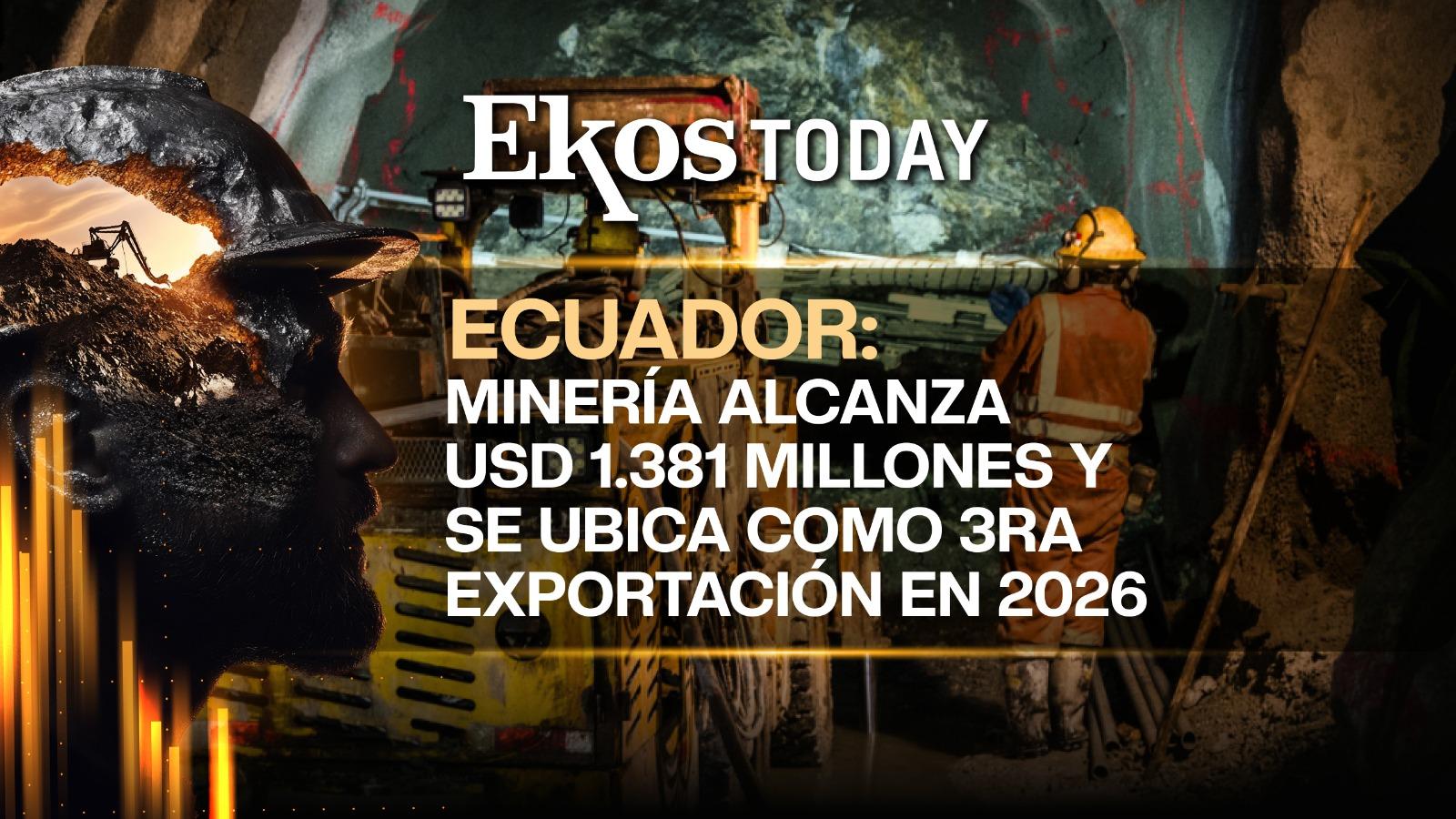 Minería se consolida como tercer rubro de exportación de Ecuador en primer trimestre 2026