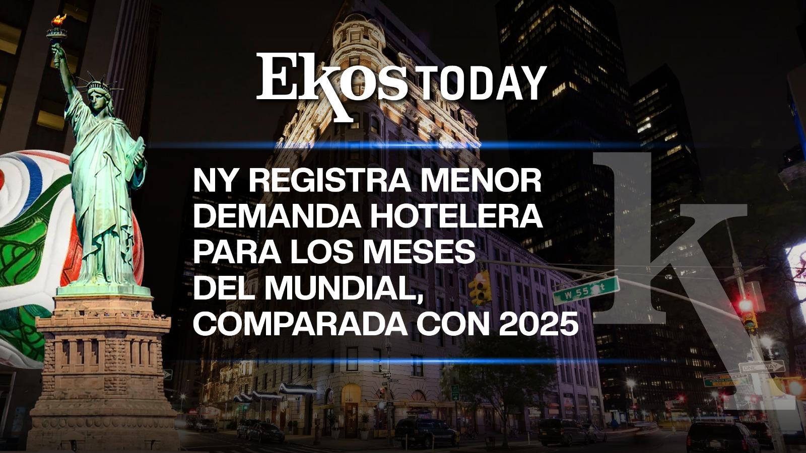 NY registra menor demanda hotelera para mundial 2026, con caída frente al año anterior