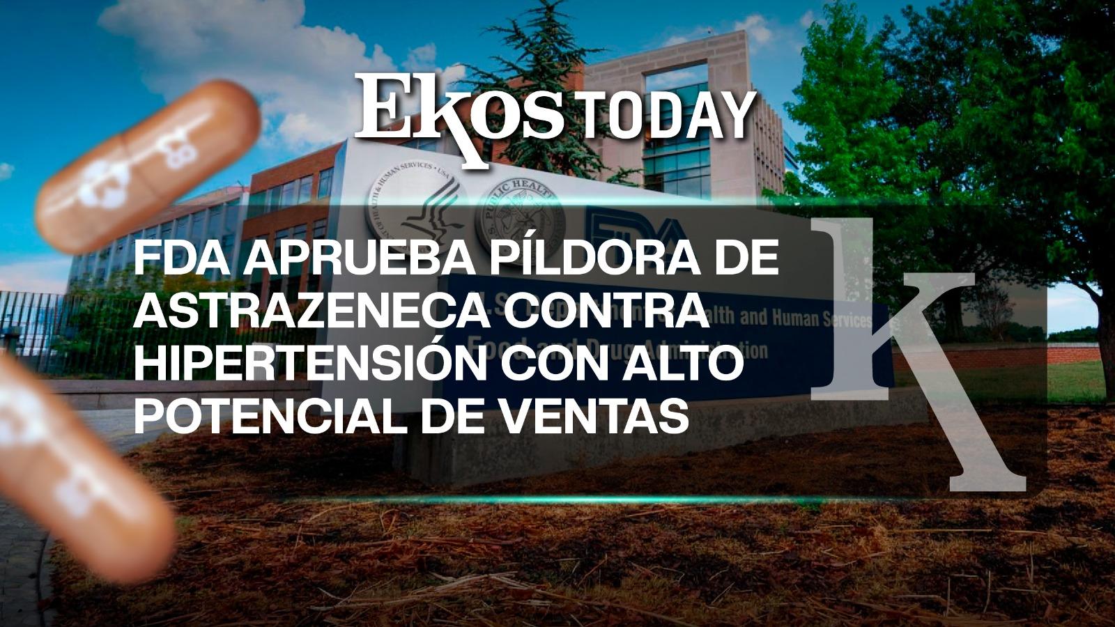 FDA aprueba nueva píldora de AstraZeneca para hipertensión con ventas de USD 5.000 millones